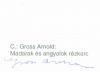 Gross Arnold : Madarak és angyalok - Aláírt példány [Képeslap]