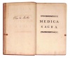 Mead, Richardo : Medica Sacra: Sive, de Morbis Insignioribus, Qui in Bibliis Memorantur, Commentarius. Auctore - -.
