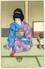 Unidentified artist : (Woman performing a tea ceremony.)