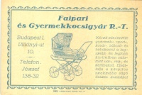 Faipari és Gyermekkocsigyár R.-T. / Kinderwagenfabrik A.-G. (Reklámlap)