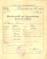 Határszéli uti igazolvány. 1926.  - A kőszegi járás főszolgabírójától.  (Reise Zertifikat.)