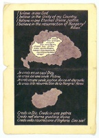 4 nyelvű Hiszekegy, Nagy-Magyarország propaganda képeslap. (1938)