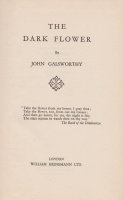 Glasworthy, John : The Dark Flower