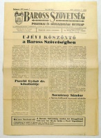 Baross Szövetség  - Politikai és közgazdasági hetilap. 1937. jan. 7.