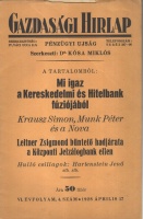 Gazdasági Hirlap. VI.évf. 6.sz., 1928. ápr.- Pénzügyi ujság