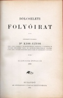 Kiss János (szerk.) : Bölcseleti folyóirat 1894. Kilencedik évf.