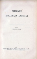 Wildner Ödön : Nietzsche romantikus korszaka