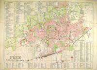 Pécs szabad királyi város térképe. Mérték 1:7.500