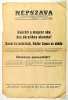 Népszava  1956. október 25. - Győzött a magyar nép demokratikus akarata!