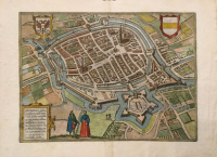 Houfnagel, G. : [Groningen madártávlati látképe/Bird's-eye view plan of Groningen]  1575-1612.
