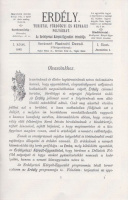 Radnóti Dezső (szerk.) : Erdély - I. kötet I. füzet,  1892. Januárius 1. (reprint)