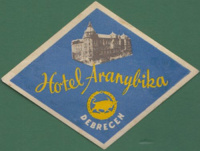 Hotel Aranybika - Debrecen  [Bőröndcímke]