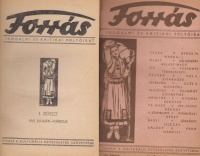 Hankiss János, Szombathy Viktor (szerk.) : Forrás - Irodalmi és kritikai folyóirat. 1-2. évf. 1943/1-12 sz. - 1944/1-9. sz.