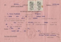 Ágybérlőtartási engedély.  1963. Budapest, XV. ker. Lehel u. 46