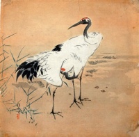 SAKAI HOITSU : (Two Cranes.)