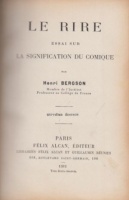 Bergson, Henri : Le Rire - Essai sur la signification du comique.
