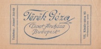 Török Géza Divatáruháza. Budapest.