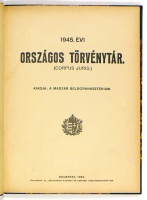1945. évi országos törvénytár. (Corpus Juris)