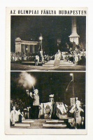 Az olimpiai fáklya Budapesten, 1936.