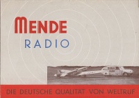 Mende Radio - Die deutsche Qualität von Weltruf (Prospekt)