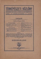 Térképészeti közlöny 1933. december 3-4. füzet 