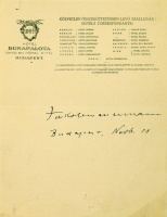 WASSERMANN, Jacob (1873-1934) német író, tintával írt, datált névaláírása levélpapíron.