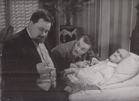 Ismeretlen : Darvas Iván, Rajz János és Szendrő József a Dollárpapa c. filmben. 1956.