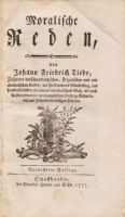 Tiede, Johann Friedrich von : Moralische Reden