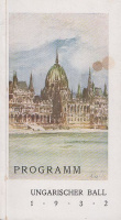 Programm des Ungarischen Balles - Grand Hotel Dolder 26. november 1932 - Zürich