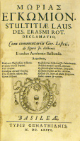 ERASMUS, Desiderius;  HOLBEIN, Hans (ill.) : Morias Enkomion. Stultitiae Laus. [A balgaság dicsérete]