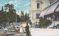 Abbazia [Opatija] - Promenade for dem Café Qusmero