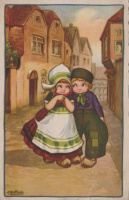 Bertiglia, A. : [Dutch childrens]. degami 155. (Italian art Postcards)