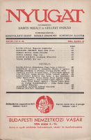 Babits Mihály - Gellért Oszkár (szerk.) : Nyugat XXVII. évfolyam 8. sz. 1934. április 16.