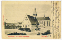 BÁRTFA. Városháza a Szt. Egyed templommal. (1902)