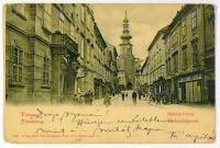 POZSONY. Mihály-Utcza [üzletportálok]. - Pressburg. Michaelergasse. (1899)