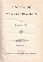 Balogh Pál : A népfajok Magyarországon