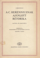Cornificius : A C. Herenniusnak ajánlott rétorika