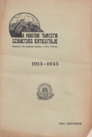 Magyar Turista Szövetség 1913-1933. - A Magyar Turista Szövetség értesítője 