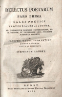 Gatti, Josephus - Lánghy, Stephano : Delectus Poetarum I-II. kötet  (egybekötve)