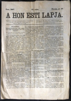 Jókai Mór (szerk.) : A Hon Esti Lapja 24. sz. 1867. júl. 26.