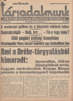 TÁRSADALMUNK. Dr. Klár Zoltán politikai hetilapja. 1934. jún. 22.  