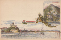Dörre Tivadar (1858–1932) : Esztergom - Visegrád [Ezredéves Országos Kiállítás, 2 krajcáros sorozat]