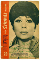 Ruttkai Éva (1927-1986) színésznő zöld filctollal írt sorai a Film Színház Muzsika címlapján, az őt ábrázoló fényképen.