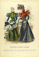 [Divatkép] Hölgyek angol háziruhában és vizit-ruhában