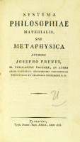 PRUNYI (Prúnyi), Joseph (József) : Systema philosophiae materialis sive metaphysica.