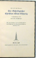 Bauer, Friedrich : Der Schriftgießer Christian Elias Schurig in Hamburg 1773 und seine Nachfolger