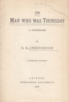 Chesterton, G.K. : The Man Who Was Thursday