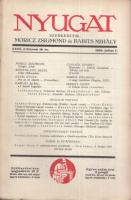 Móricz Zsigmond - Babits Mihály (szerk.) : Nyugat XXIII. évfolyam 13. sz. 1930. júl. 1.