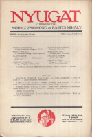 Móricz Zsigmond - Babits Mihály (szerk.) : Nyugat XXIII. évfolyam 17. sz. 1930. szept. 1.