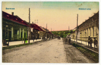 SZERENCS. Rákóczi utca. Dohány - szivar - édesség bolt. Szerencsi Takarékpénztár Rt. (1930)